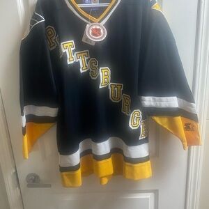 Rare New with Tags Vintage STARTER Penguins Hockey Jersey Sz LG